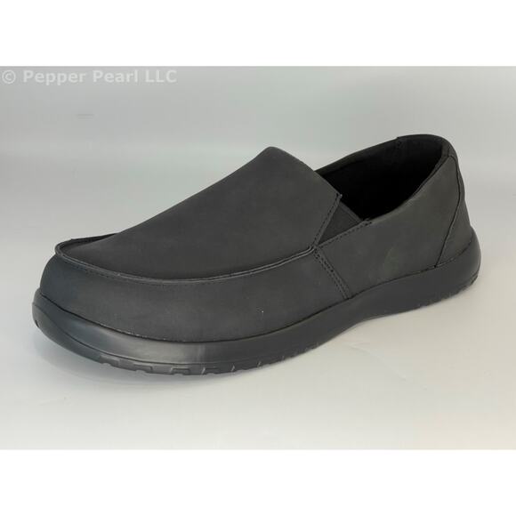 Black Comfortable Slip On Work Leisure Loafer Shoes Men's Size 9 Women's Size 11 - Picture 2 of 11